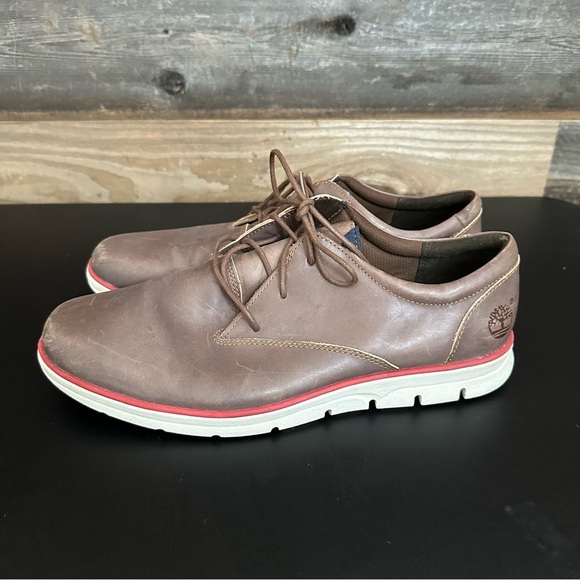Timberland Bradstreet Brown Plain Toe Casual Lace Up Oxfords Men's US Size 11 - Picture 2 of 11